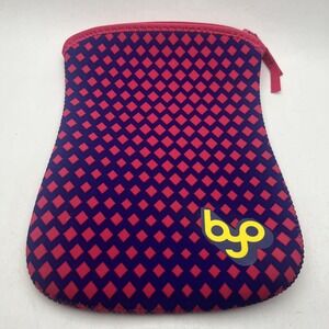 Built NY BYO Neoprene Tablet Sleeve Pink Blue Diamond Pattern Zipper Case